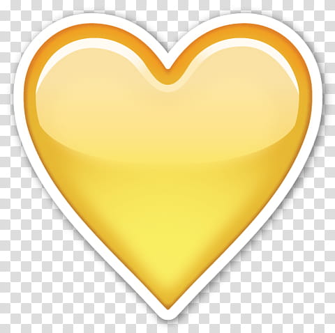 EMOJI STICKER , yellow and white heart illustration transparent background PNG clipart