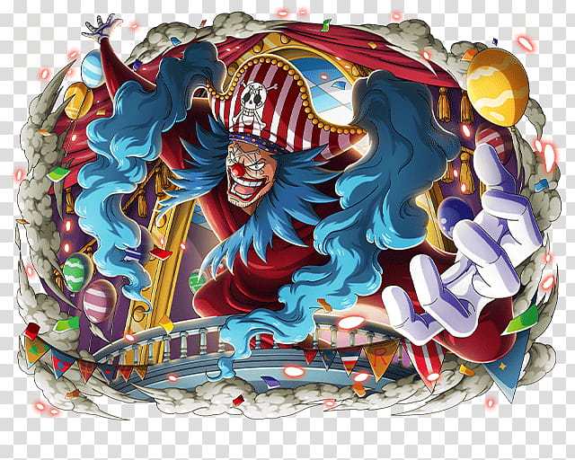 Buggy the Star Clown, Onepiece character illustration transparent background PNG clipart