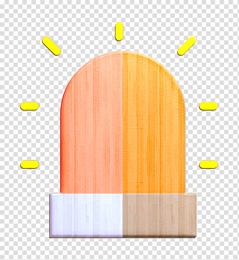 Security icon Siren icon, Orange, Yellow, Rectangle, Peach transparent background PNG clipart