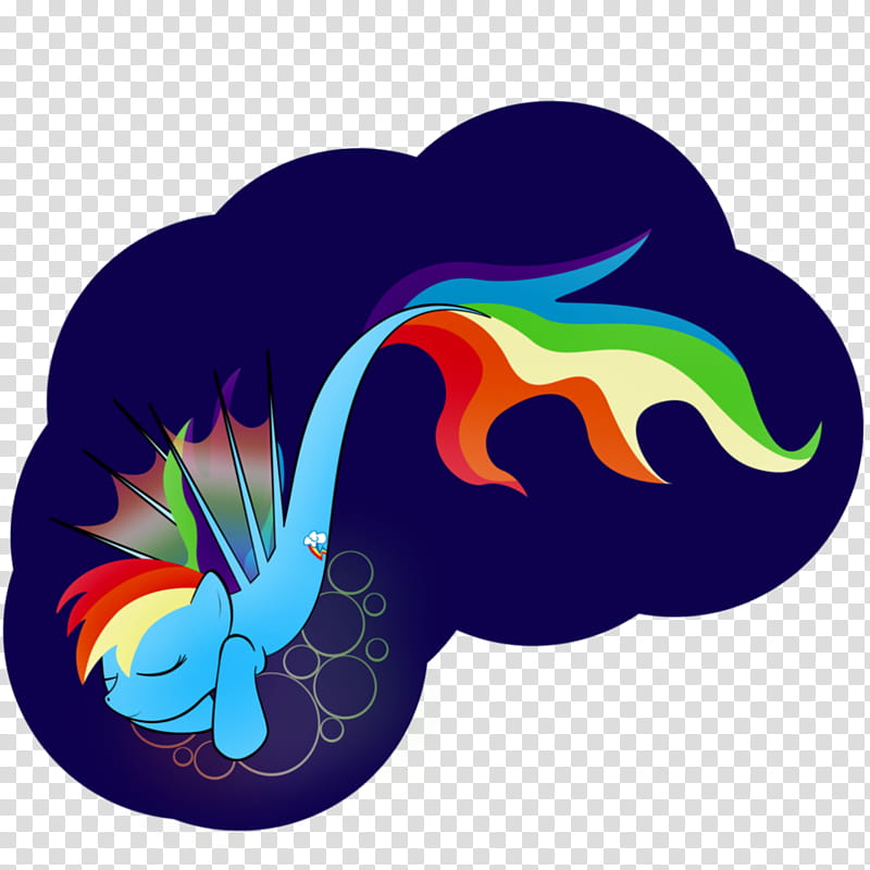 Rainbowdash is a LAZY seapony transparent background PNG clipart