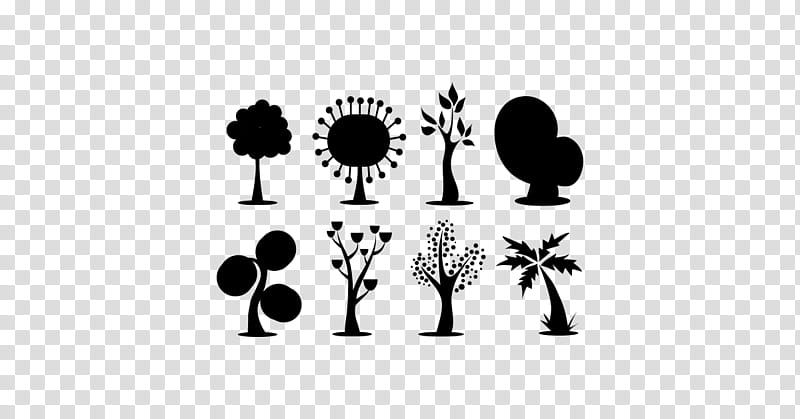 Tree Silhouette, Logo, Computer, Design M Group, Black M, Blackandwhite, Plant, Style transparent background PNG clipart