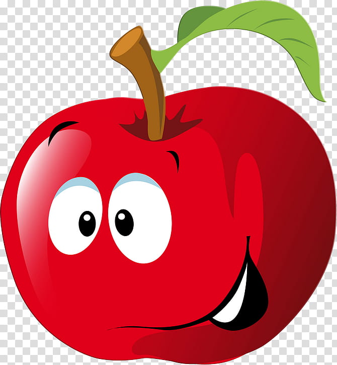 Apple Drawing, Cartoon, Fruit, Red, Food, Smile, Plant, Love transparent background PNG clipart