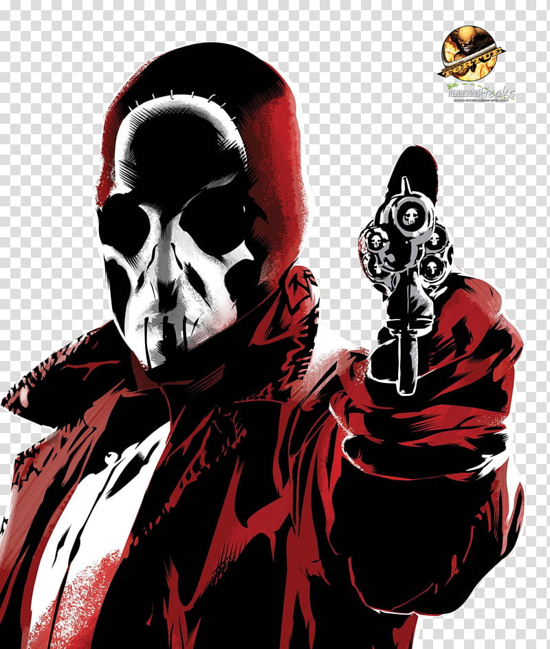 Renders , red and black man holding gun transparent background PNG clipart