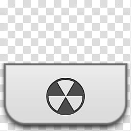 Albook extended , round grey and black hazard logo against black background transparent background PNG clipart