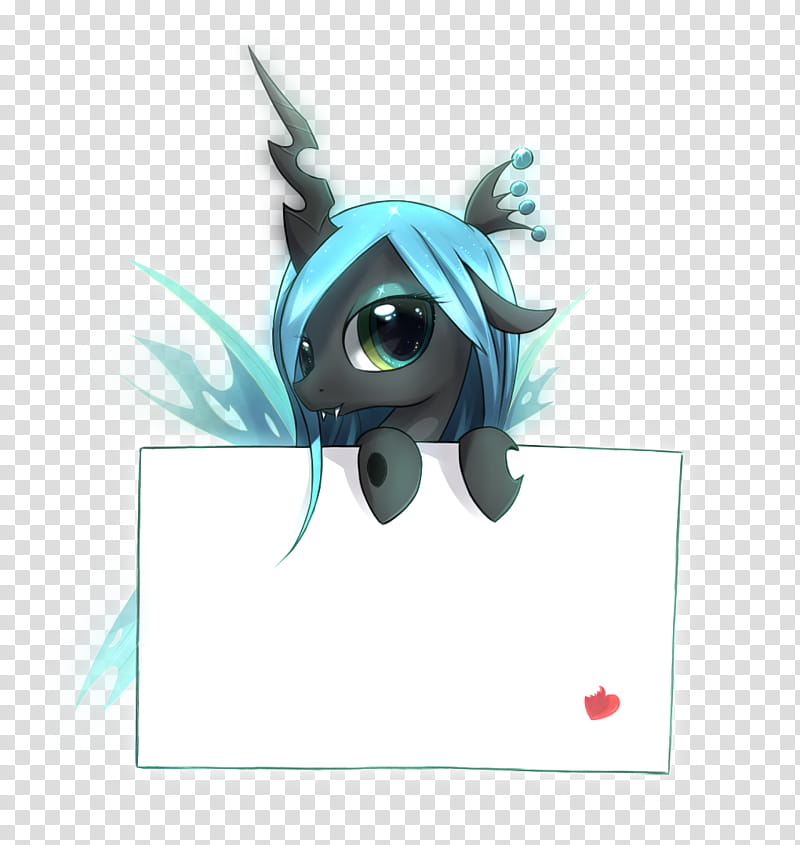 Message note Chrysalis, black and blue unicorn art transparent background PNG clipart
