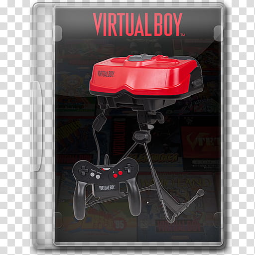 Console Series, Virtual Boy DVD case transparent background PNG clipart