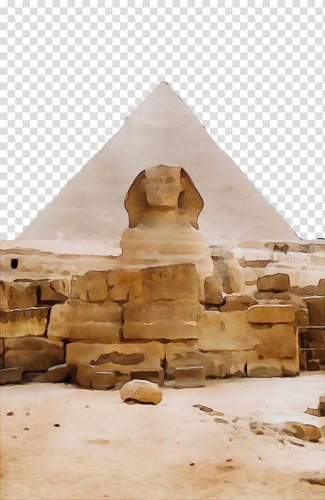 pyramid historic site monument ancient history formation, Watercolor, Paint, Wet Ink, Mortuary Temple, Rock, Landscape, Archaeological Site transparent background PNG clipart