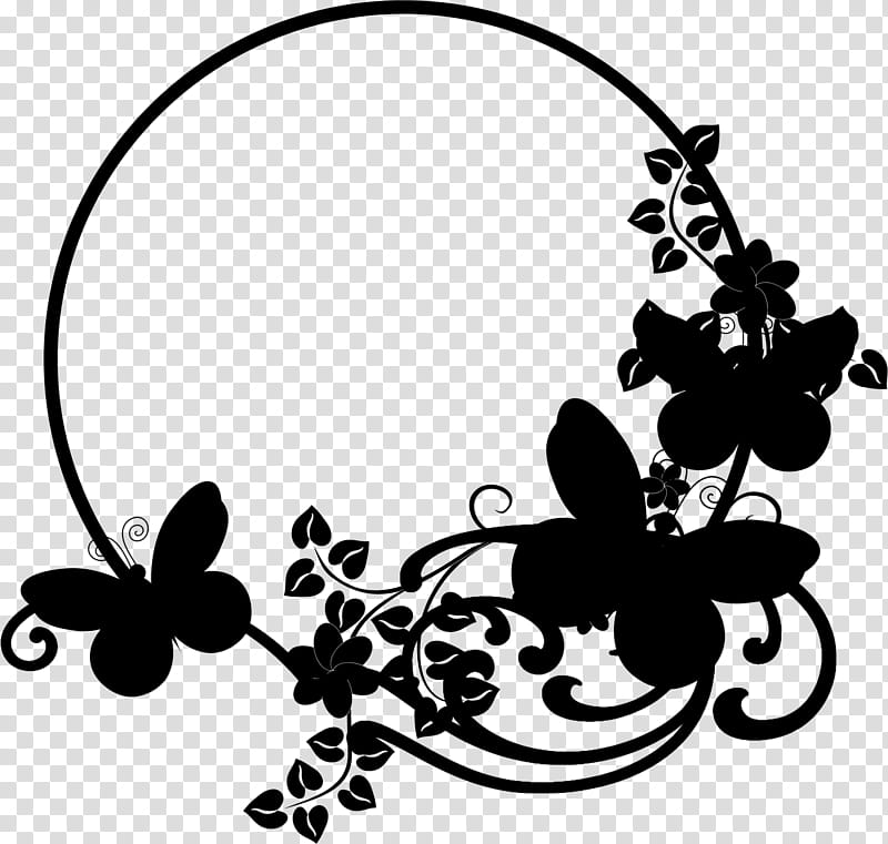 Black And White Flower, Black White M, Insect, Silhouette, Line, Butterfly, Blackandwhite, Leaf transparent background PNG clipart