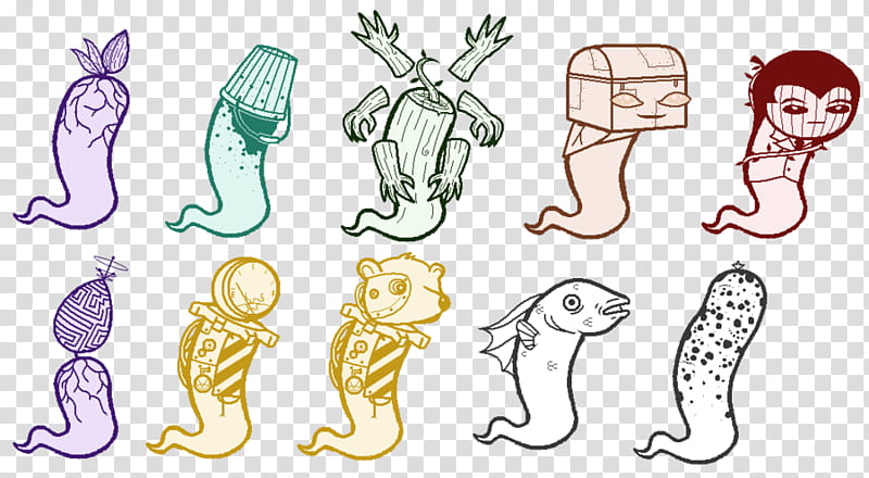 Homestuck Sprites: Sprites, assorted-color fish illustration transparent background PNG clipart