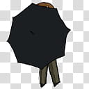 BBC Sherlock Mycroft, person holding black umbrella art transparent background PNG clipart