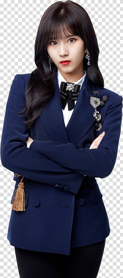 TWICE ONCE nd TWICEZINE, woman wearing blue suit jacket transparent background PNG clipart