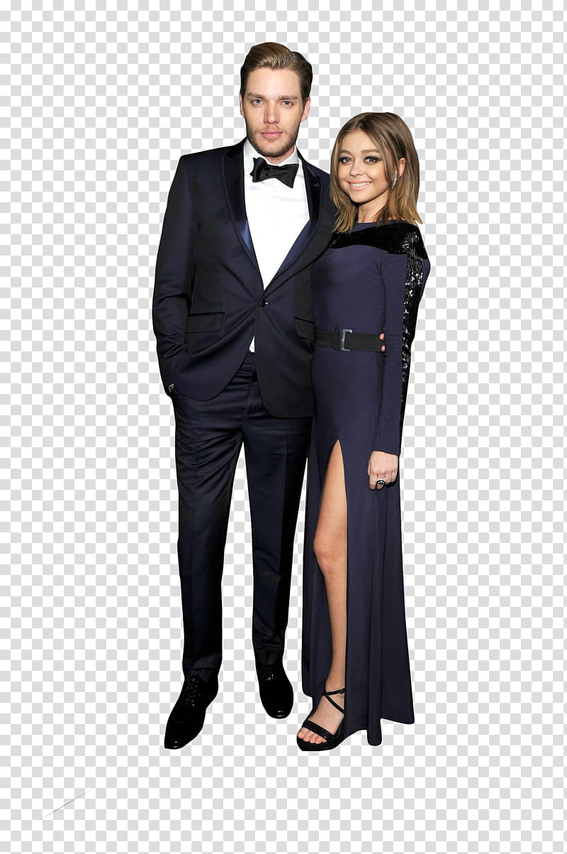 Dominic Sherwood and Sarah Hyland ,  transparent background PNG clipart