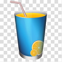 blue paper cup with juice transparent background PNG clipart