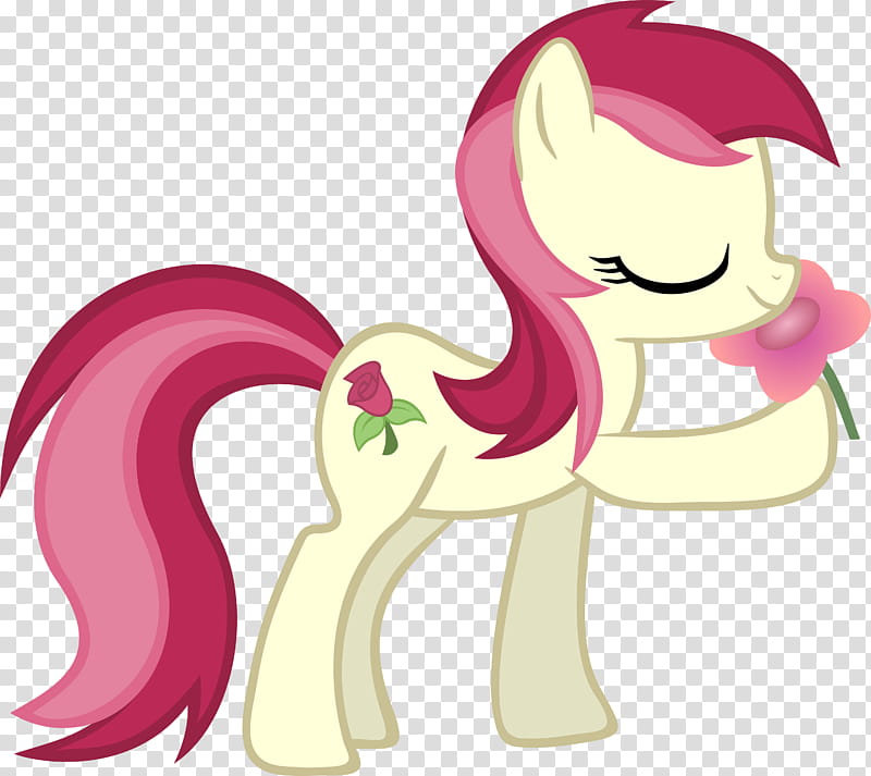 Rosleluck Smells a Flower, My little pony character transparent background PNG clipart