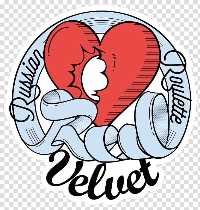 Red Velvet Russian Roulette Logo, velvet graphic transparent background PNG clipart