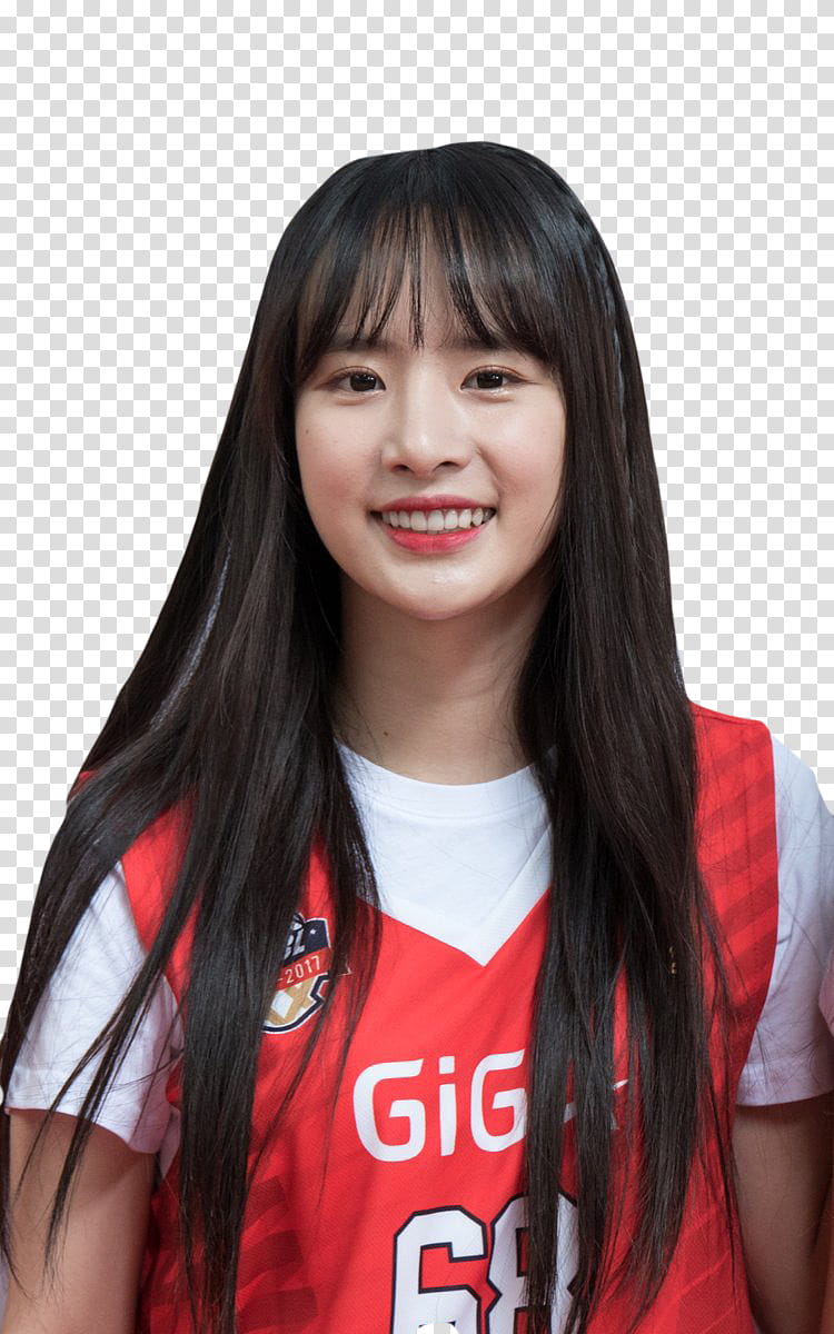 Seola WJSN, woman wearing red jersey transparent background PNG clipart