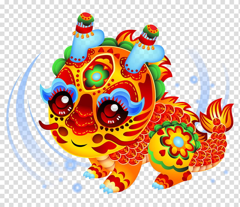 Chinese New Year Lion Dance, 2018, Dragon Dance, Chinese Dragon, Chinese Language, Cartoon, Fruit, Food transparent background PNG clipart