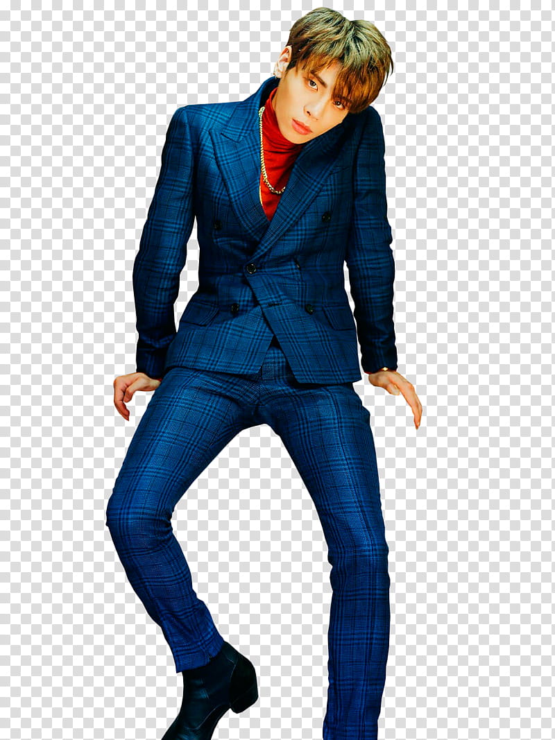 SHINee , man in blue suit jacket and blue pants transparent background PNG clipart