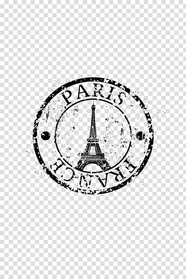 , Paris France stamp transparent background PNG clipart