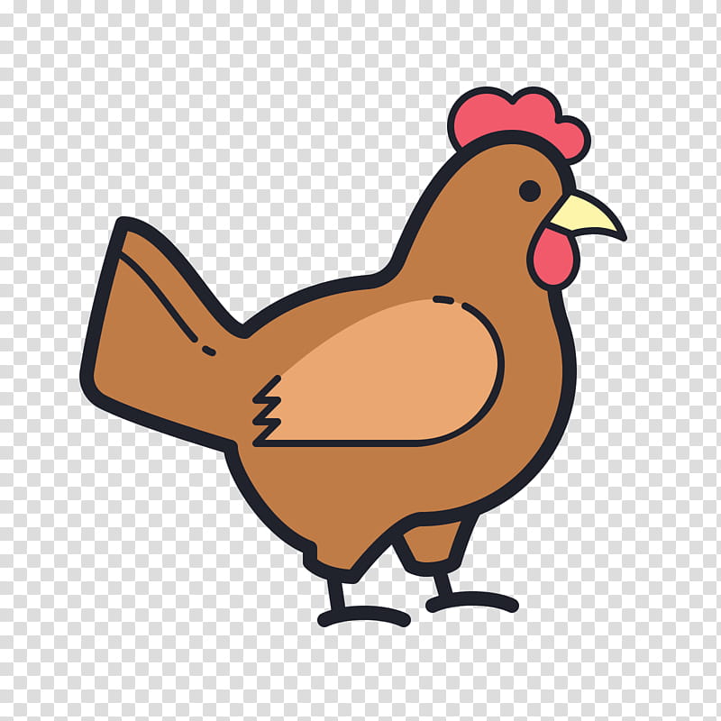 Chicken, Rooster, Flat Design, Desktop Environment, Animal, Em, Bird, Beak transparent background PNG clipart