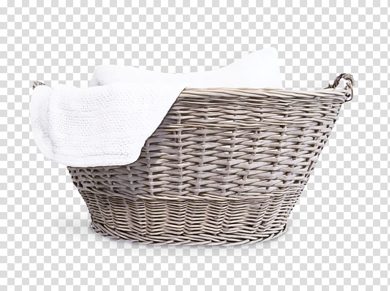 white basket wicker storage basket hamper, Laundry Basket, Beige, Home Accessories transparent background PNG clipart