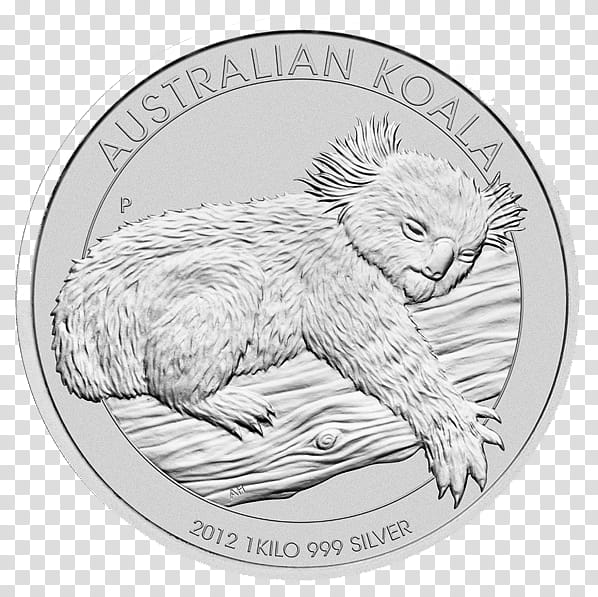 Koala, Perth Mint, Silver, Coin, Bullion Coin, Proof Coinage, Silver Coin, Platinum Koala transparent background PNG clipart