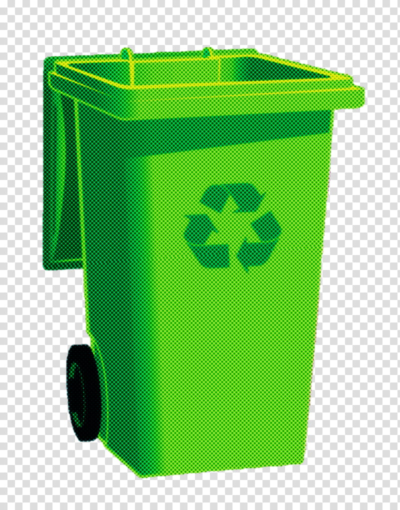 Green recycling bin waste container waste containment plastic ...