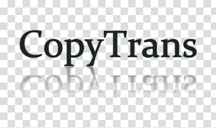 black Text icon set, copytrans, Copy Trans text on blue background transparent background PNG clipart