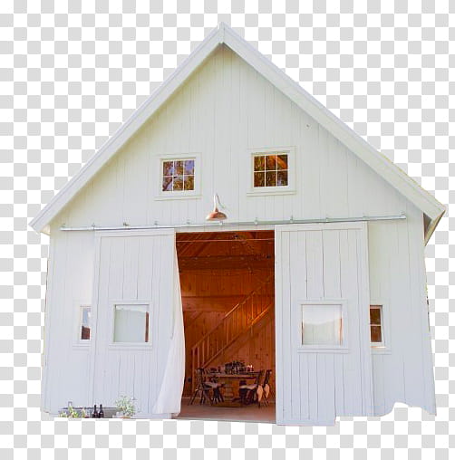 , white and brown wooden barn house illustration transparent background PNG clipart