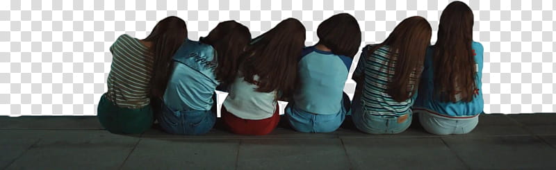GFriend Navillera, six women sitting together transparent background PNG clipart