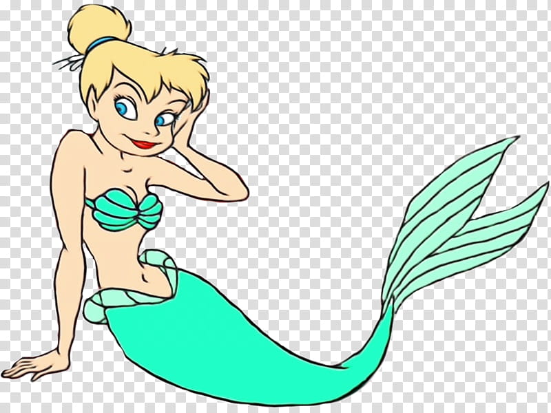 mermaid cartoon fictional character mythical creature, Watercolor, Paint, Wet Ink, Tail, Line Art transparent background PNG clipart