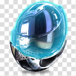 Trash empty and full, blue crystal ball transparent background PNG clipart