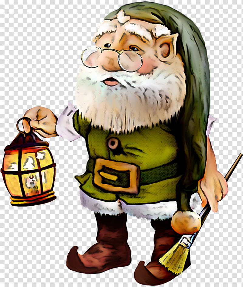 Santa claus, Cartoon, Garden Gnome transparent background PNG clipart