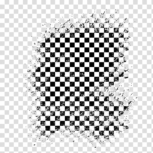 Check Splatter S, black and white checked illustration transparent background PNG clipart