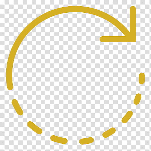 Circle Background Arrow, Rotation, Clockwise, Computer, Share Icon, Yellow, Emoticon, Line transparent background PNG clipart