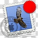 RealDock for RocketDock, flying eagle postage stamp transparent background PNG clipart