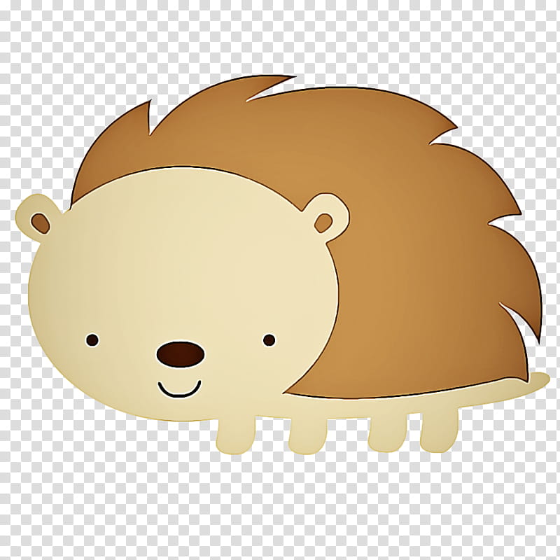 cartoon hedgehog snout bear, Cartoon, Erinaceidae, Brown Bear, Porcupine, Fawn transparent background PNG clipart