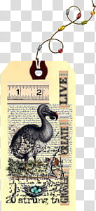 TICKETS, Dodo bird book bind transparent background PNG clipart