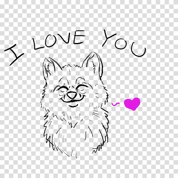 I love you wolf animation, i love you text transparent background PNG clipart