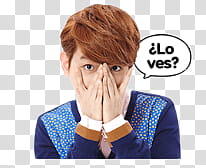 EXO, man covering his face transparent background PNG clipart