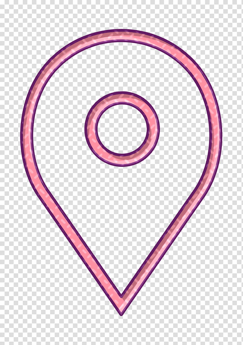Pin Icon, Essential Set Icon, Placeholder Icon, Body Jewellery, Pink M, Circle, Symbol transparent background PNG clipart