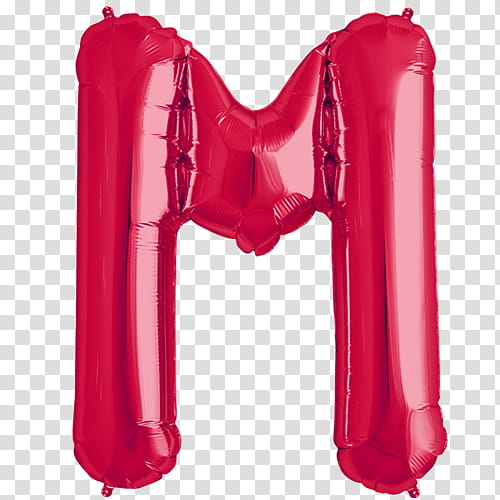 Cryba, red letter M balloon transparent background PNG clipart