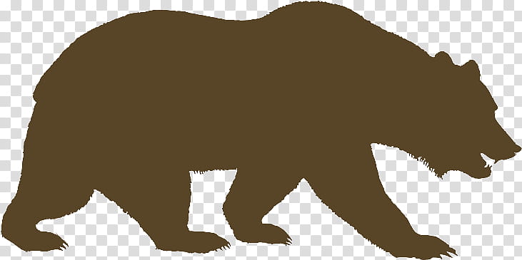 California Bear, Grizzly Bear, Silhouette, American Black Bear, California Grizzly Bear, Brown Bear, Snout, Animal Figure transparent background PNG clipart