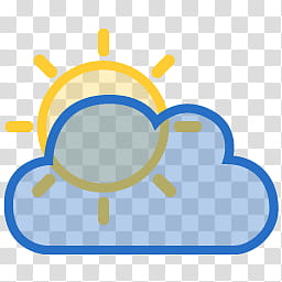 Stylish Weather Icons, sun.rays.cloud.dark transparent background PNG clipart