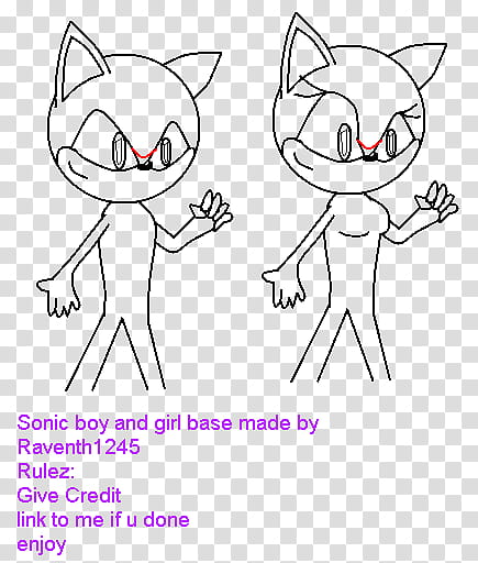 Sonic Boy And Girl Base transparent background PNG clipart