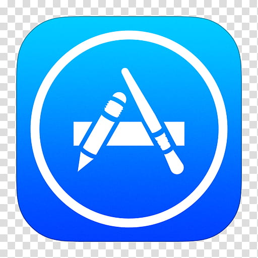 iOS  Icons Updated , App Store, blue and white art transparent background PNG clipart