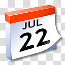 WinXP ICal, July  calendar illustration transparent background PNG clipart