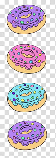 AESTHETIC GRUNGE, assorted doughnuts collage transparent background PNG clipart