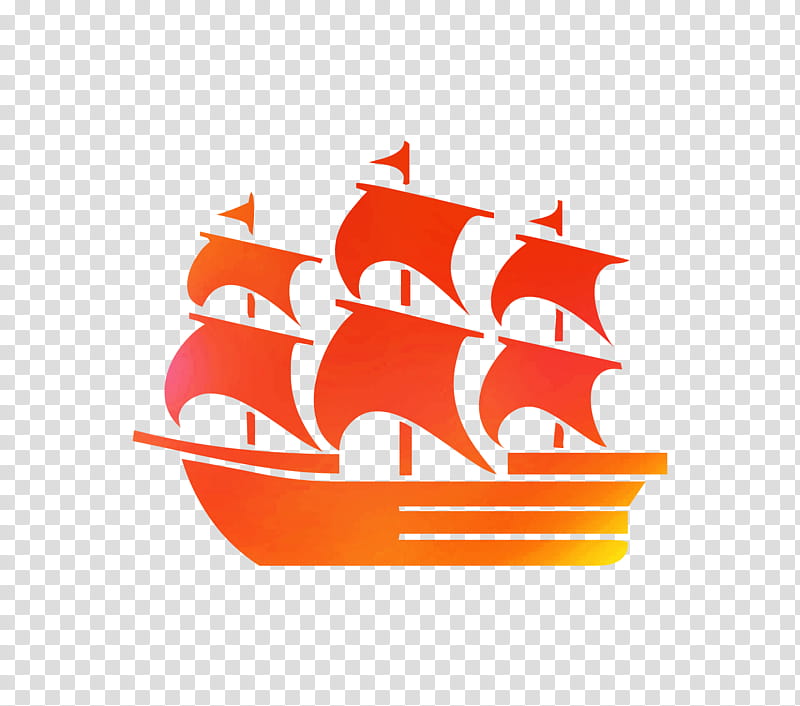 Skull And Crossbones, Piracy, Jolly Roger, Drawing, Orange, Red, Boat, Logo transparent background PNG clipart