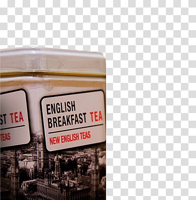 London, white English breakfash tea can transparent background PNG clipart